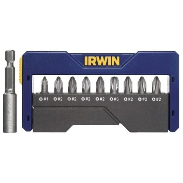 

Набор бит Irwin в футляре 9+1 (Mix: PZ1/4xPZ2/PZ3/3xPH2) (1868200)