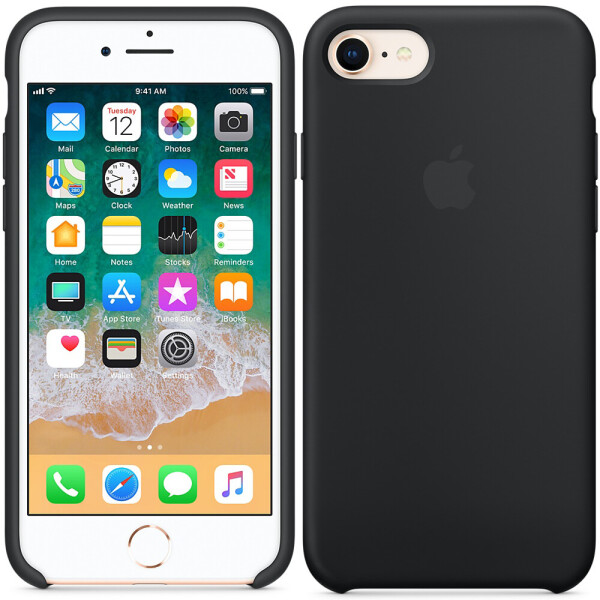 

Чехол силиконовый оригинальный для iPhone 7/8 Чёрный (18657)