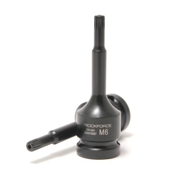 

Головка-бита SPLINE глубокая ударная1/2", M6 с отверстием ROCKFORCE RF-24807806T