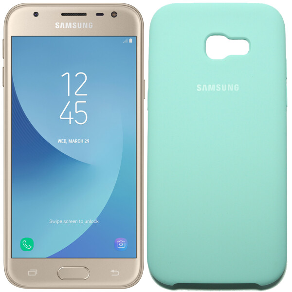

Чехол силиконовый оригинальный для Samsung A520 (A5-2017) Светло голубой (20478)