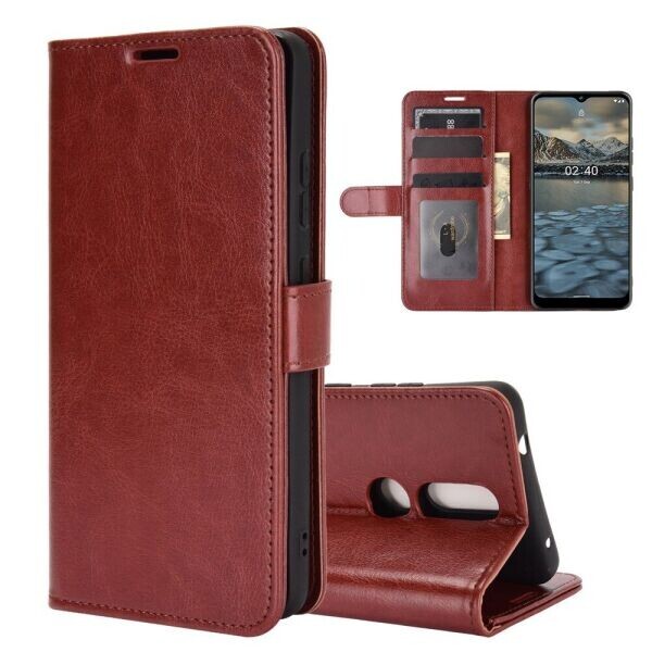 

Чехол-книжка Deexe Wallet Style для Nokia 2.4 - Brown