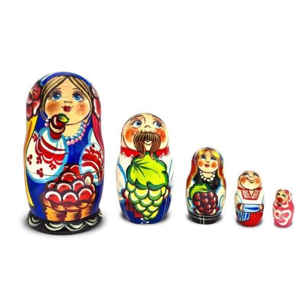 

Матрёшка — Украинская семья из пяти 12см (дерево) 482452