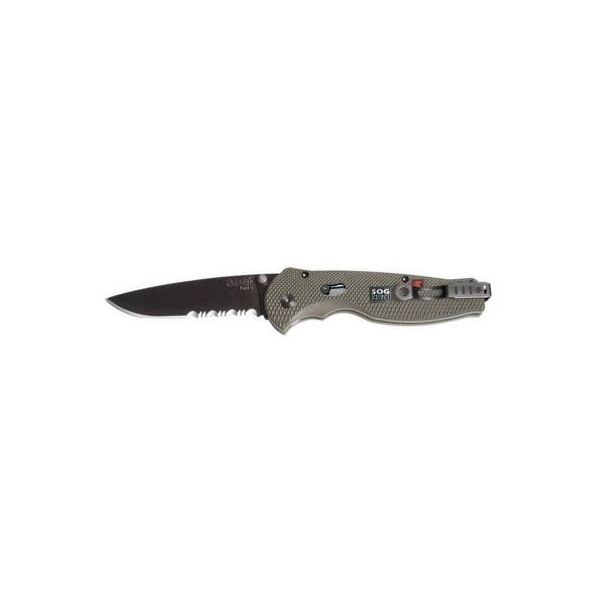 

Нож SOG Flash II Black Blade серрейтор Olive (STGFSA-98)