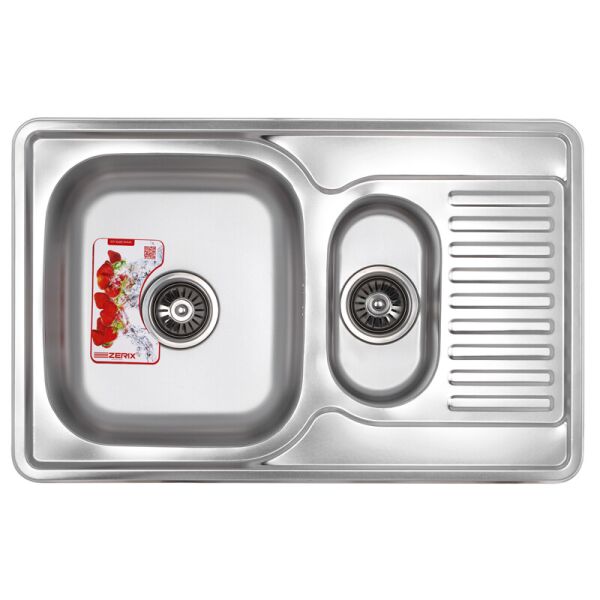 

Кухонная мойка из нержавейки прямоугольная ZERIX ZS0577 500мм x 780мм микротекстура 0.8мм 73299