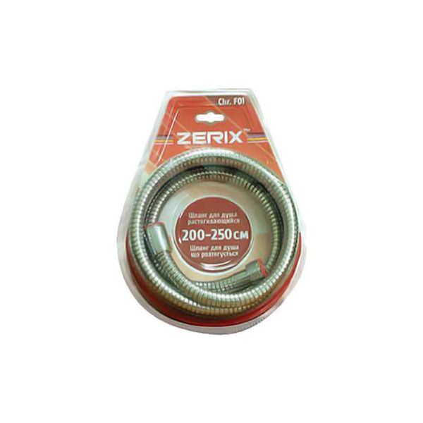

Шланг для душа в металлической оплетке 2500мм ZERIX Chr.F01 ZX0112 хром 81312