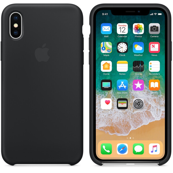 

Чехол силиконовый оригинальный для iPhone X/Xs Чёрный (18683)