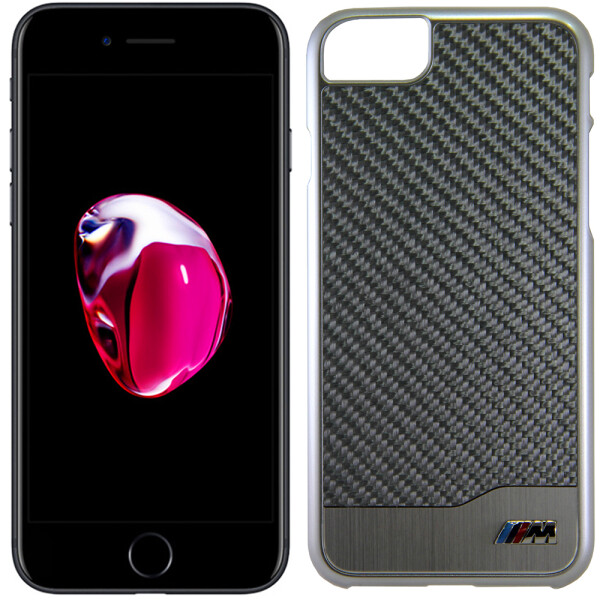 

Чехол Carbon fiber with Metal bumper для iPhone 7/8 Silver (19653)