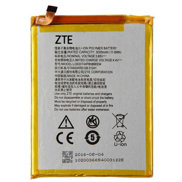 

Аккумулятор для ZTE Blade V7 MAX / Li3930T44P8h866534