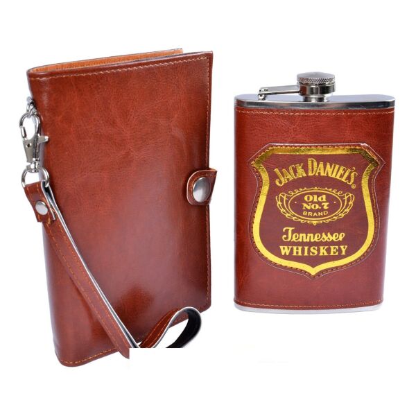 

Фляга в кожаной барсетке Jack Daniels 270 мл PJ-2