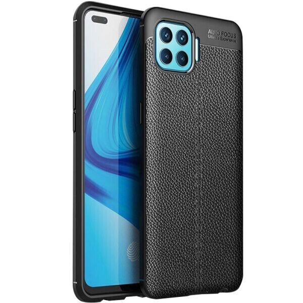 

Защитный чехол Deexe Leather Cover для OPPO A73 - Black
