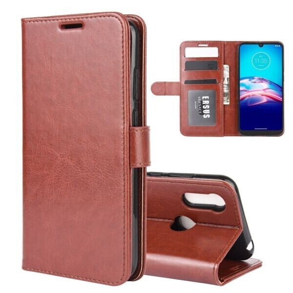 

Чехол-книжка Deexe Wallet Style для Motorola Moto E6S - Brown
