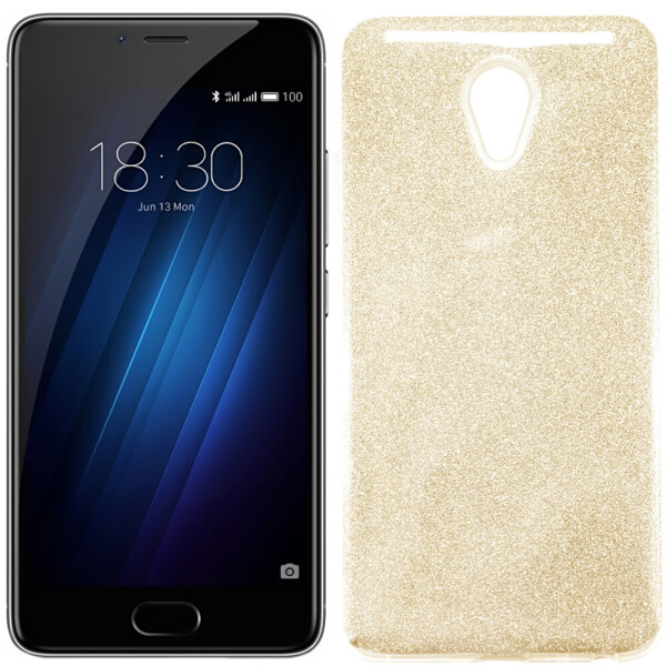 

Чехол силиконовый 3in1 Блёстки для Meizu M5 Note Gold (17776)