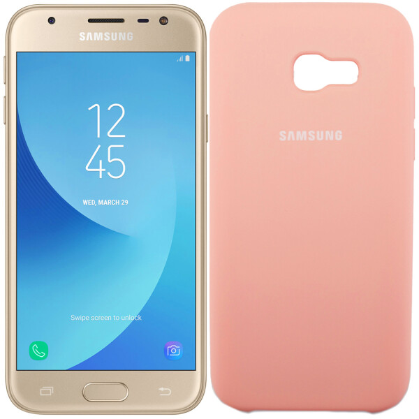 

Чехол силиконовый оригинальный для Samsung A720 (A7-2017) Розовый (20472)