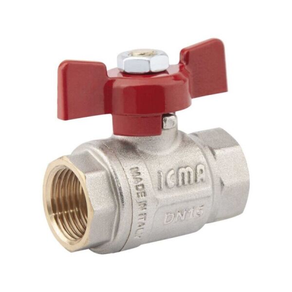 

Кран шаровый латунный прямой 1" ICMA 87349AF11 № 349 вн-вн бабочка 60667