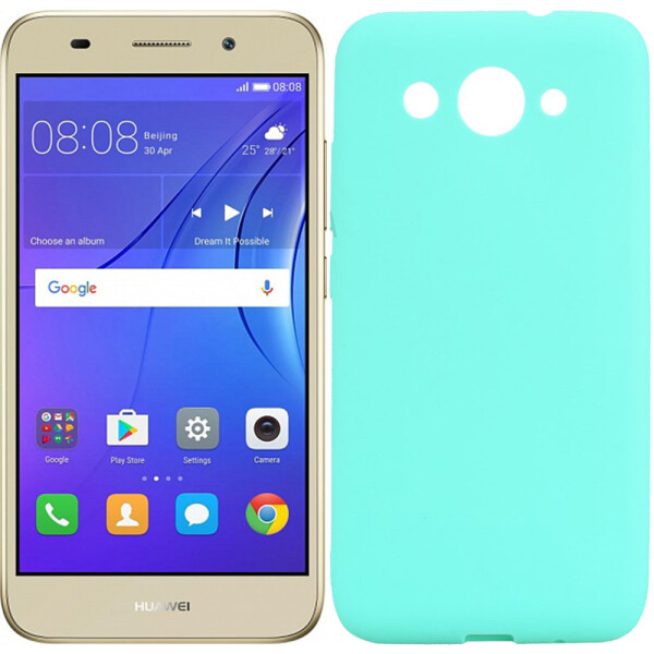 

Чехол силиконовый оригинальный для Huawei Y3 (2017) Светло синий (19657)
