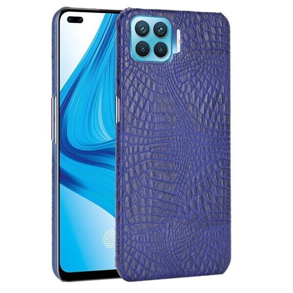 

Защитный чехол Deexe Croco Style для OPPO Reno 4 lite - Blue