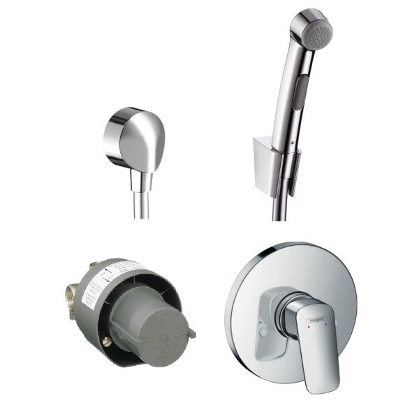 

Смеситель скрытого монтажа для биде HANSGROHE LOGIS 1102019 хром латунь 150мм 71788