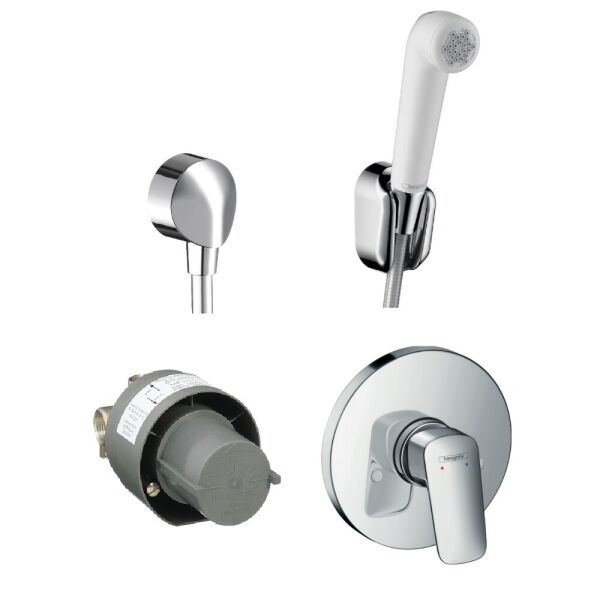 

Смеситель встраиваемый на биде HANSGROHE LOGIS 1112019 хром латунь 150мм 71789