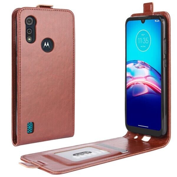 

Чехол Deexe Flip Case для Motorola Moto E6S - Brown