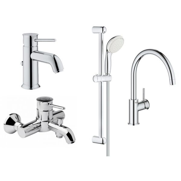 

Набор смесителей для ванной GROHE BAUCLASSIC 123869K хром латунь 77484