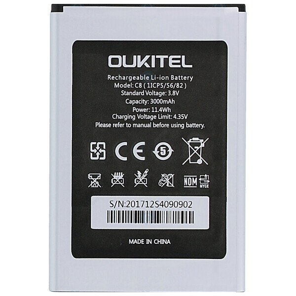 

Аккумулятор для Oukitel C8