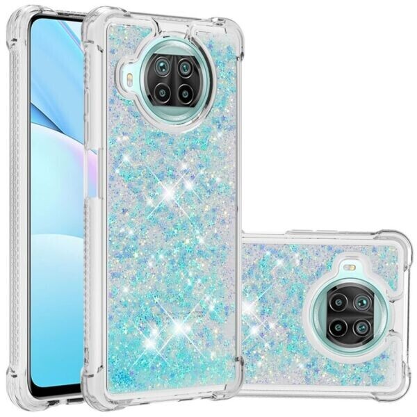 

Силиконовый (TPU) чехол Deexe Liquid Glitter для Xiaomi Mi 10T Lite - Baby Blue