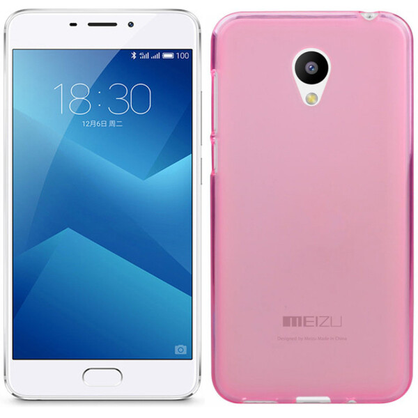 

Чехол силиконовый оригинальный для Meizu M5 Note Pink (13366)