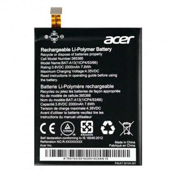 

Аккумулятор для Acer Liquid Z525 / Z528 Zest / BAT-A13