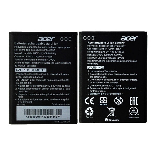 

Аккумулятор для Acer Liquid M220 / Z200 / Z220 BAT-311 / BAT-6113