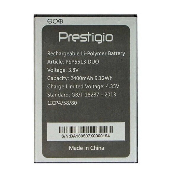 

Аккумулятор для Prestigio PSP5513 Duo / Muze D5 Lte
