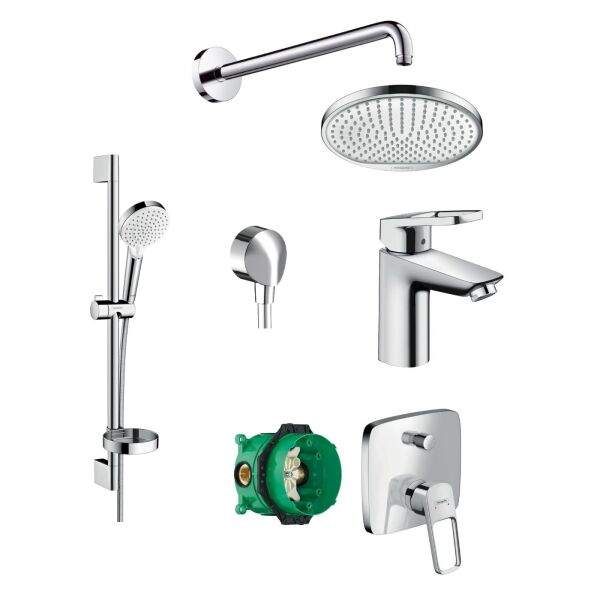 

Комплект смесителей для ванны HANSGROHE LOGIS LOOP 1122019 хром латунь 71784