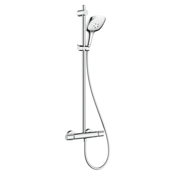 

Кран в душ терморегулирующий HANSGROHE RAINDANCE SELECT E 27293000 с душевым набором 75560