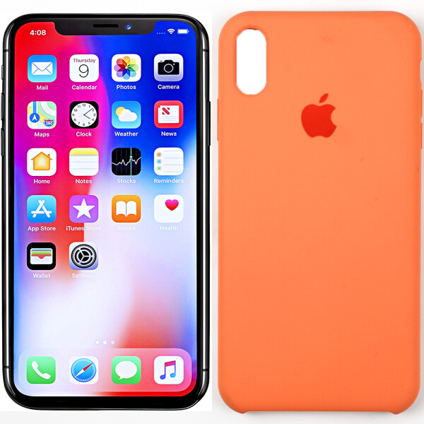 

Оригинальный силиконовый чехол для iPhone Xs Max Светло Персиковый (28272)