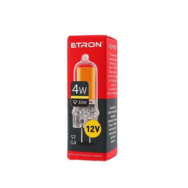 

Лампа светодиодная ETRON Light Power 1-ELP-077 G4 Glass 4W 3000K 12V