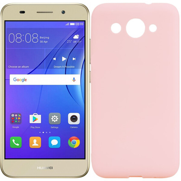

Чехол силиконовый оригинальный для Huawei Y3 (2017) Розовый (19659)