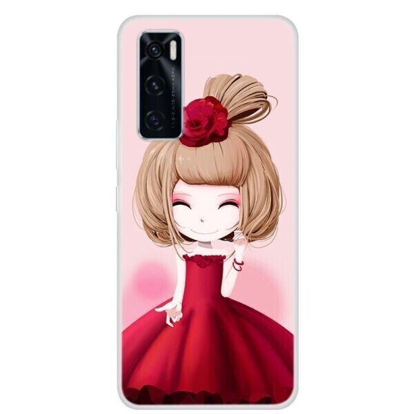 

Силиконовый (TPU) чехол Deexe Life Style для VIVO V20 SE - Girl