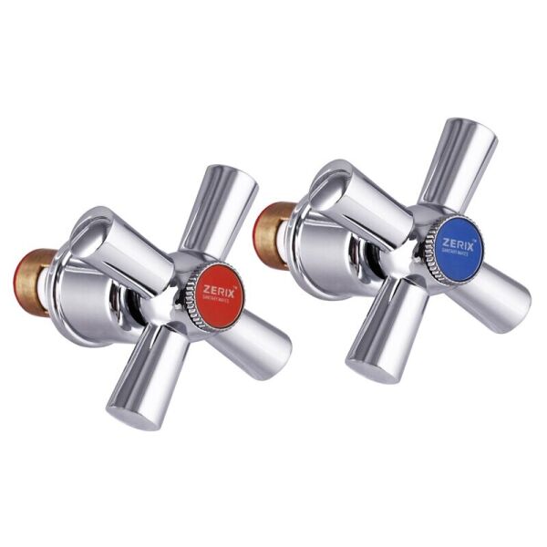 

Рукоятка с кран-буксой для смесителя ZERIX ZX2952 керамика 1/2" пара 64075