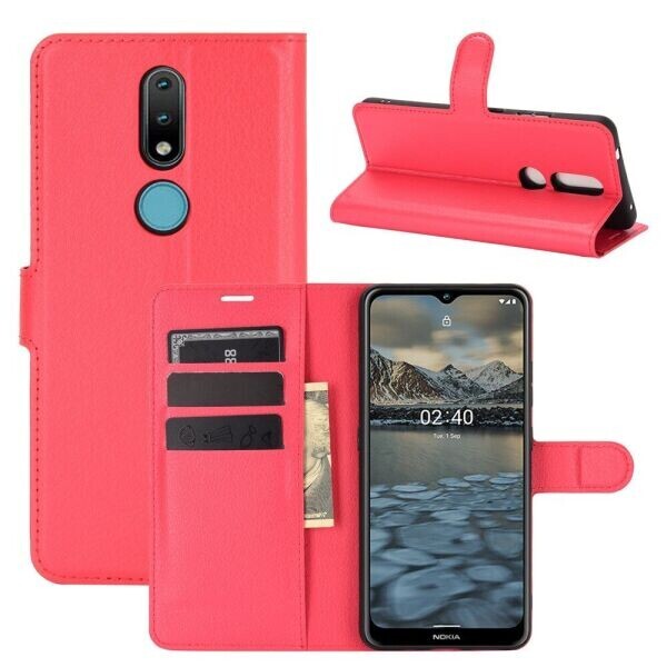 

Чехол-книжка Deexe Book Type для Nokia 2.4 - Red
