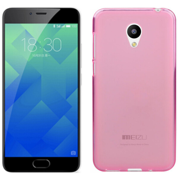

Чехол силиконовый оригинальный для Meizu M5 Pink (13002)