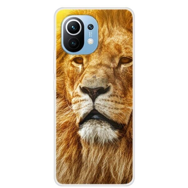 

Силиконовый (TPU) чехол Deexe Life Style для Xiaomi Mi 11 - Lion