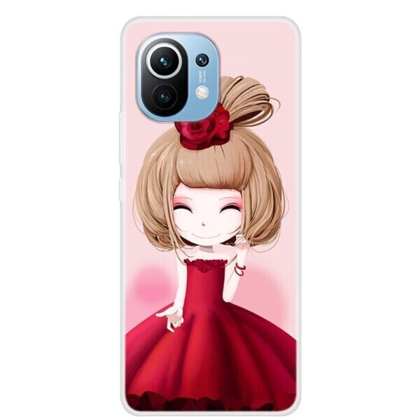 

Силиконовый (TPU) чехол Deexe Life Style для Xiaomi Mi 11 - Girl