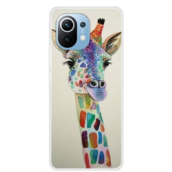 

Силиконовый (TPU) чехол Deexe Life Style для Xiaomi Mi 11 - Giraffe