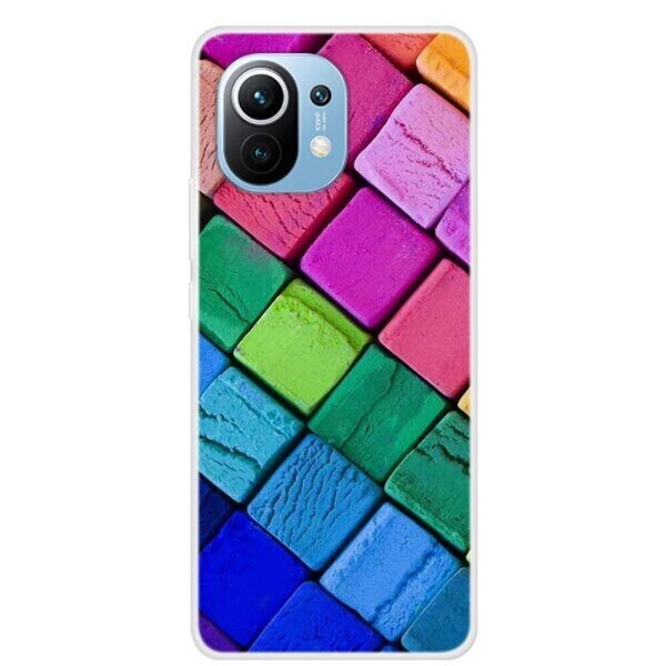 

Силиконовый (TPU) чехол Deexe Life Style для Xiaomi Mi 11 - Colorized Squares
