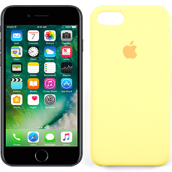 

Оригинальный силиконовый чехол для iPhone 7/8 Светло желтый (28437)