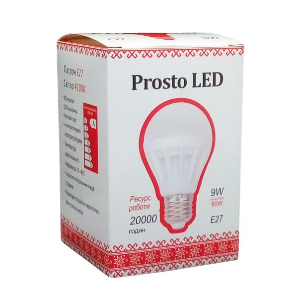 

Светодиодная лампа Prosto LED SK-9W-E27 G61 4100К (Шар)