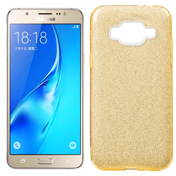 

Чехол силиконовый 3in1 Блёстки для Samsung J500 Gold (17370)