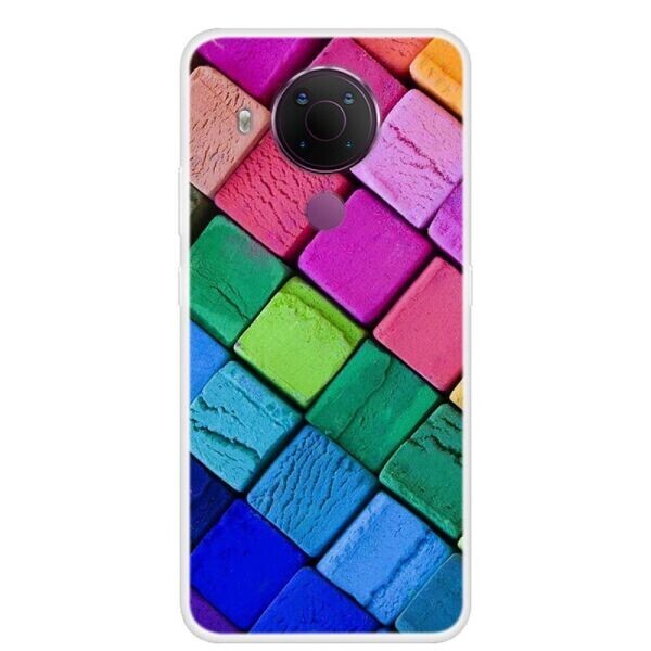 

Силиконовый (TPU) чехол Deexe Life Style для Nokia 5.4 - Colorized Squares