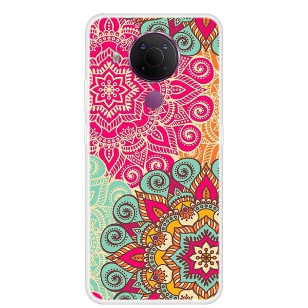 

Силиконовый (TPU) чехол Deexe Life Style для Nokia 5.4 - Flower Pattern