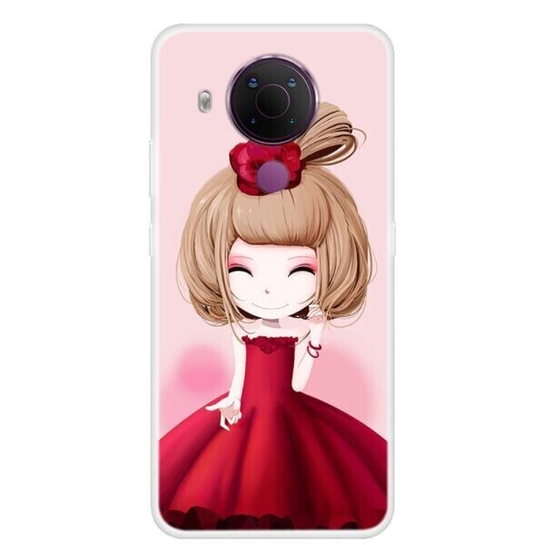 

Силиконовый (TPU) чехол Deexe Life Style для Nokia 5.4 - Girl