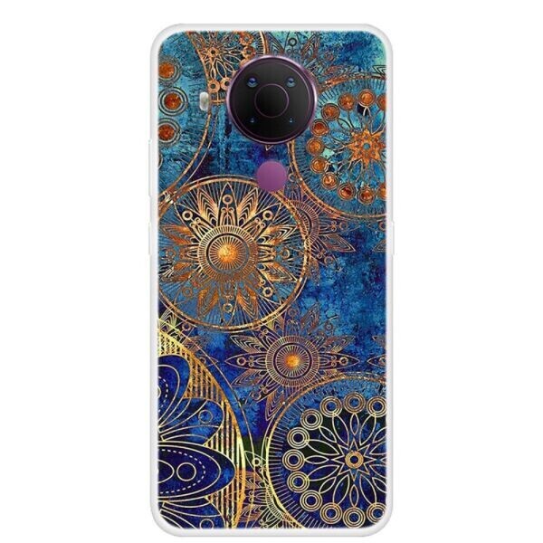 

Силиконовый (TPU) чехол Deexe Life Style для Nokia 5.4 - Gold Flower
